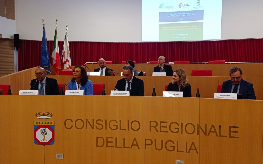 Presidente Capone al Seminario di Bari: “Il progetto CAPIRe permette un fondamentale confronto per migliorare i processi legislativi”