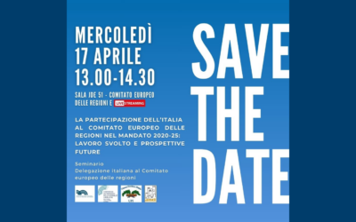 Mercoledì a Bruxelles il seminario “La partecipazione dell’Italia al Comitato delle Regioni nel mandato 2020-25: lavoro svolto e prospettive future”