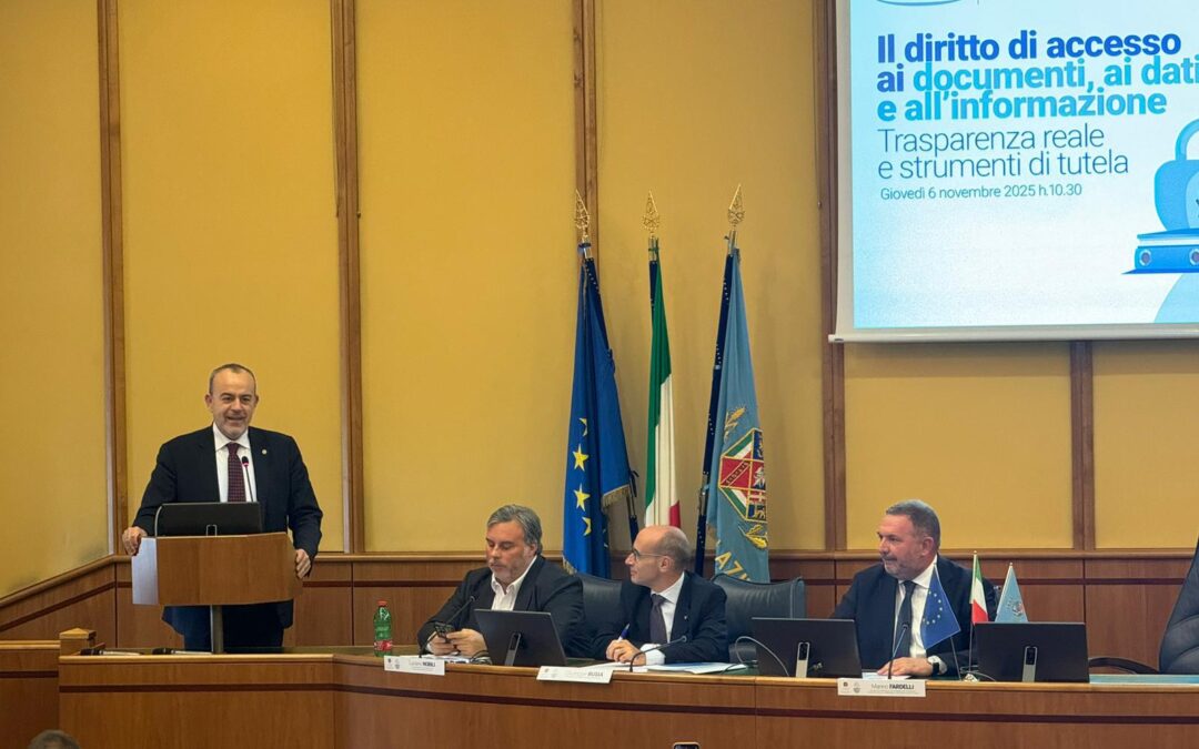 Presidente Aurigemma al convegno “Il diritto di accesso ai documenti, ai dati e all’informazione”: «trasparenza e tutela dei cittadini al centro delle istituzioni»