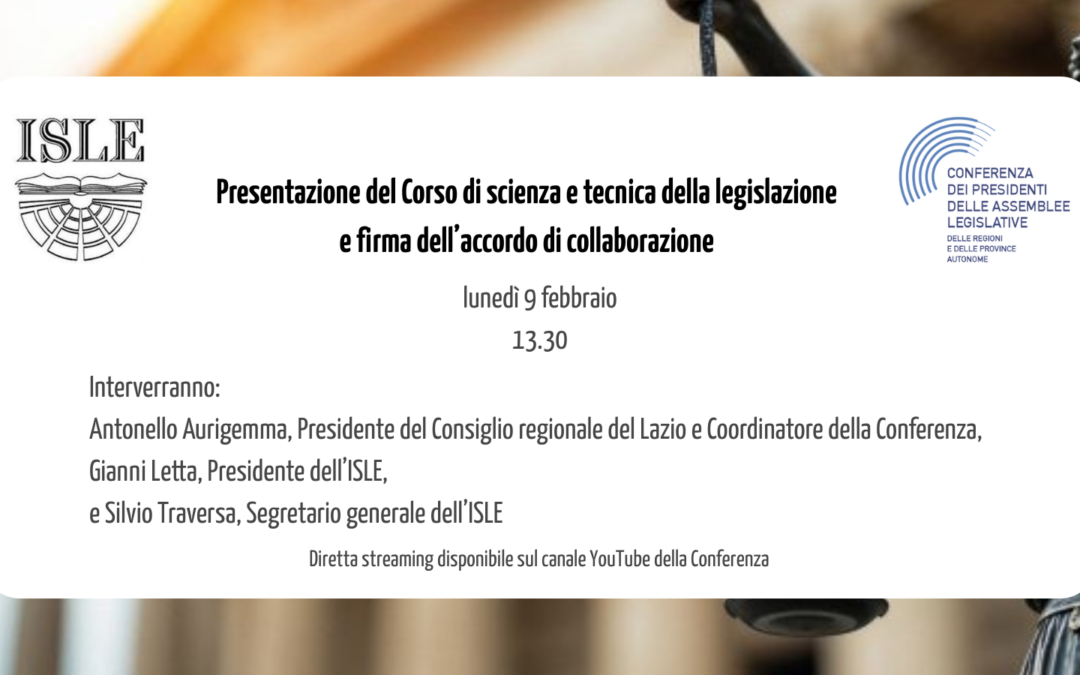 Presentazione e firma accordo ISLE 09.02.26