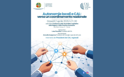 “Autonomie locali e CAL: verso un coordinamento nazionale”: il Presidente Aurigemma interviene all’incontro nazionale dei Presidenti dei Consigli delle autonomie locali